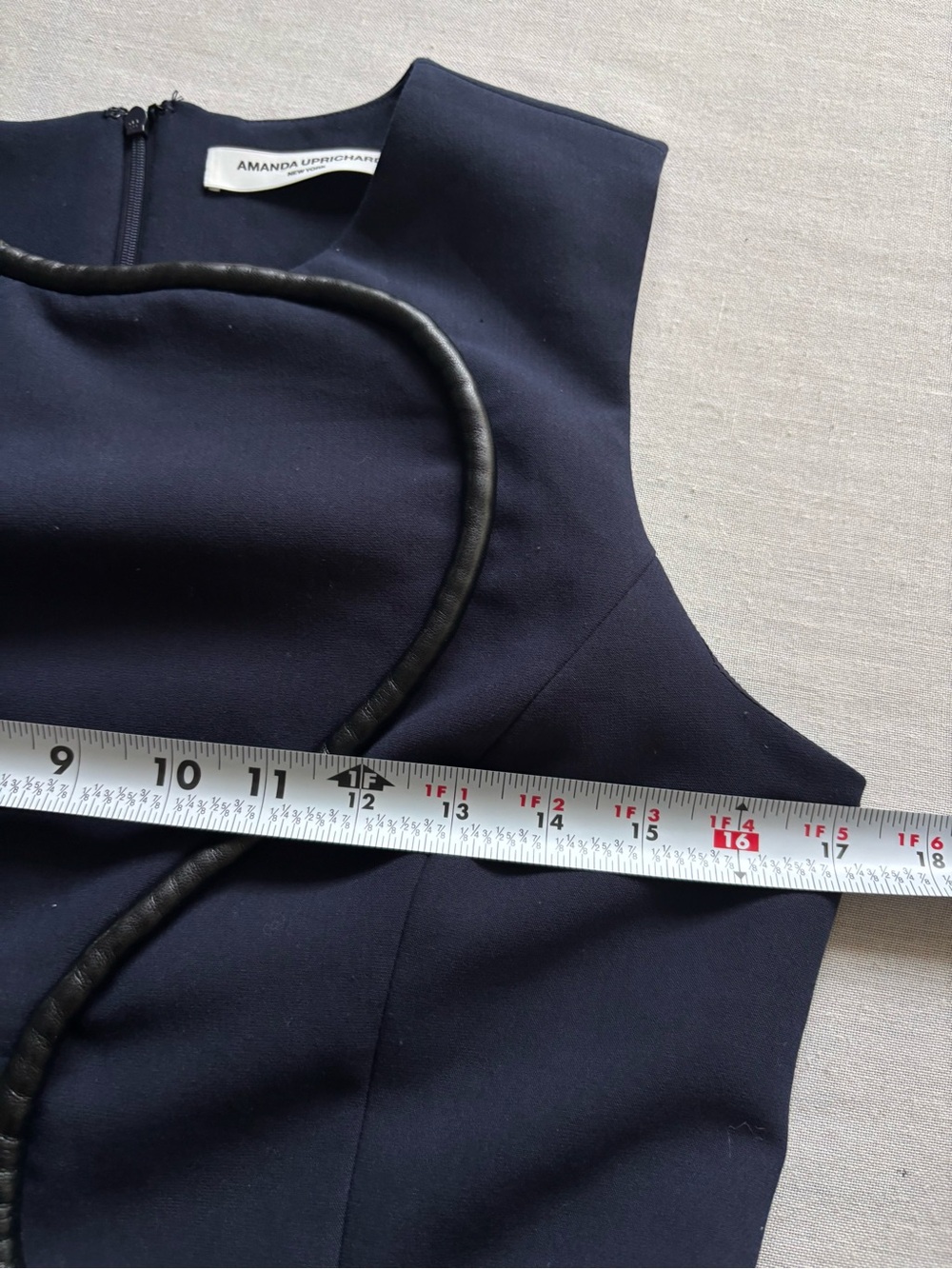 Amanda Uprichard Andie Mini Dress Navy Size M | Modern Cocktail Dress - Picture 7 of 12